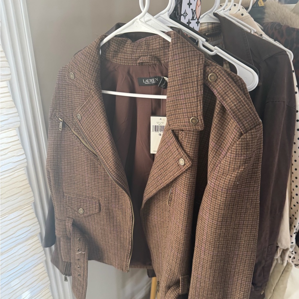 Ralph Lauren Brown Plaid Women's Blazer